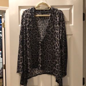 Travel Elements one button lightweight cardigan